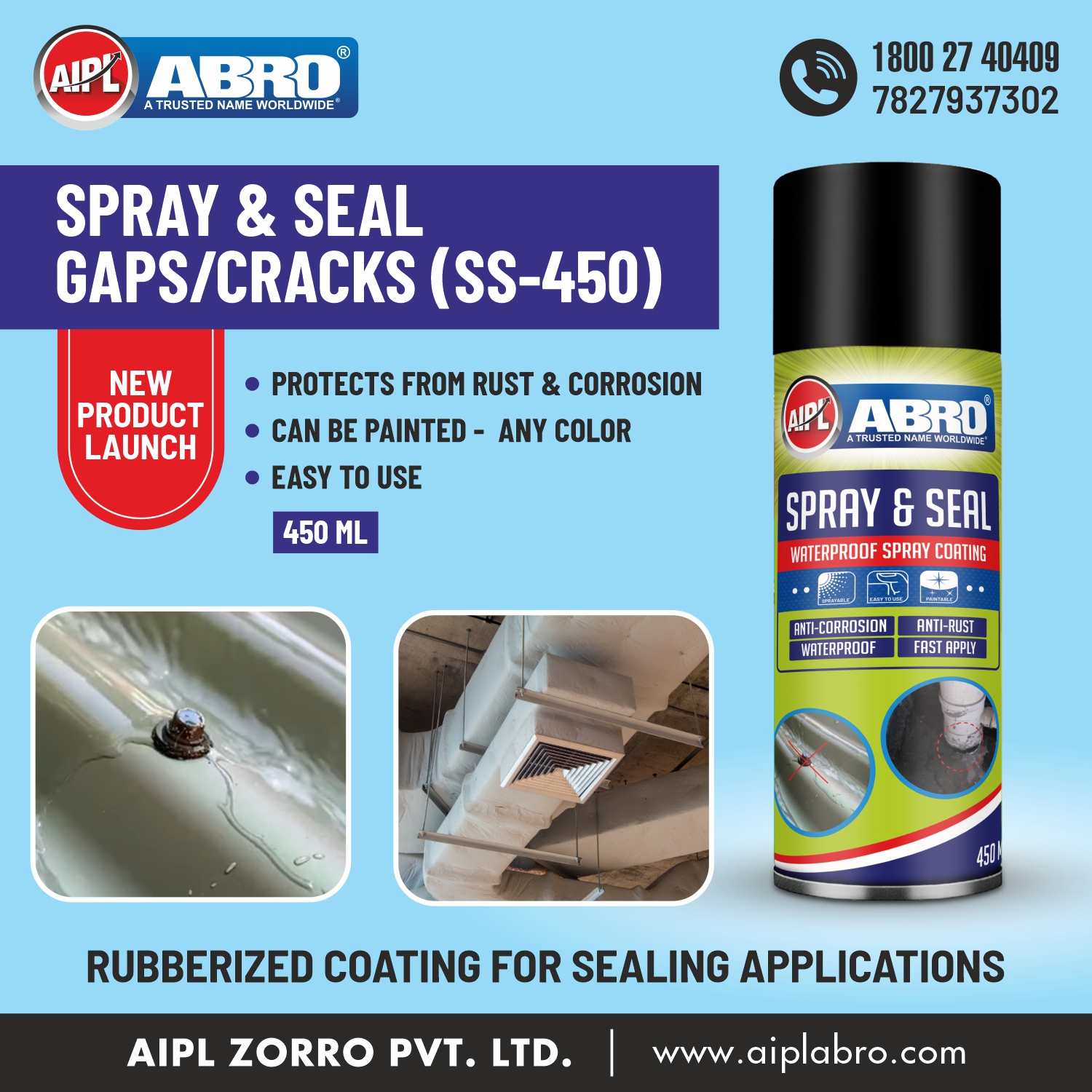 AIPL ABRO SPRAY & SEAL WATERPROOF SPRAY COATING